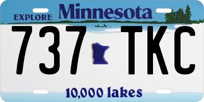 MN license plate 737TKC