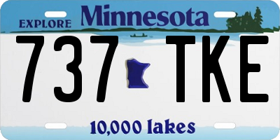 MN license plate 737TKE