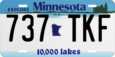 MN license plate 737TKF