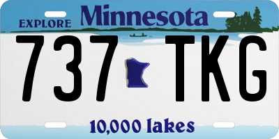 MN license plate 737TKG