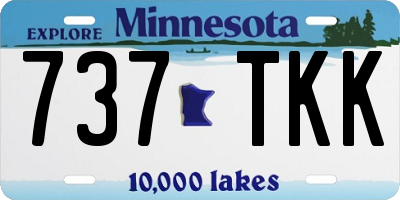 MN license plate 737TKK