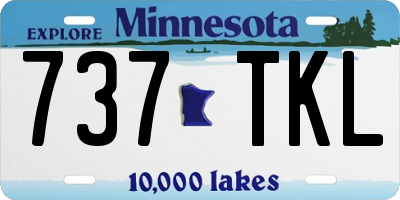 MN license plate 737TKL