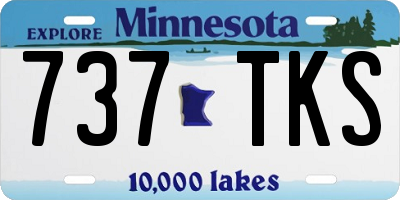 MN license plate 737TKS
