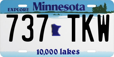 MN license plate 737TKW
