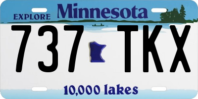 MN license plate 737TKX