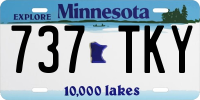 MN license plate 737TKY