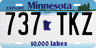 MN license plate 737TKZ