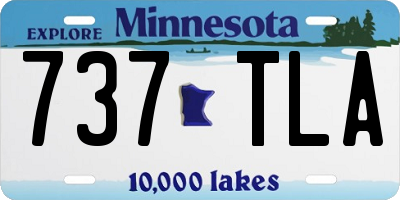 MN license plate 737TLA