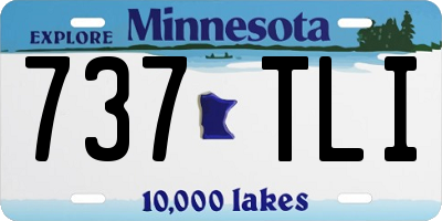 MN license plate 737TLI