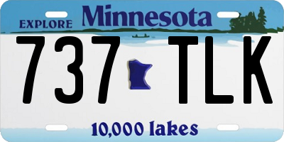 MN license plate 737TLK