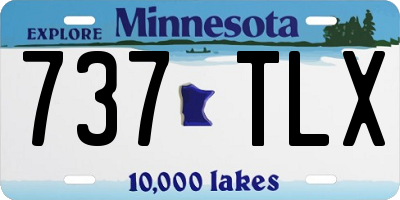 MN license plate 737TLX