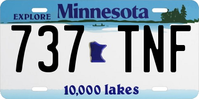MN license plate 737TNF
