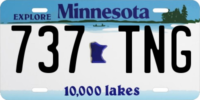MN license plate 737TNG