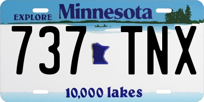 MN license plate 737TNX