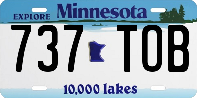 MN license plate 737TOB