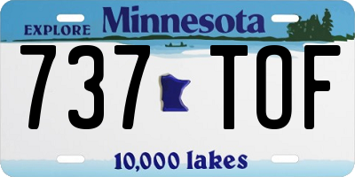 MN license plate 737TOF