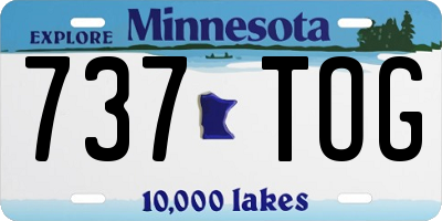 MN license plate 737TOG