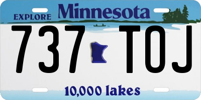 MN license plate 737TOJ