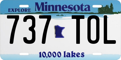 MN license plate 737TOL