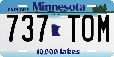 MN license plate 737TOM