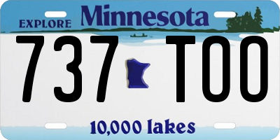 MN license plate 737TOO