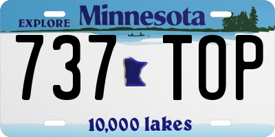 MN license plate 737TOP
