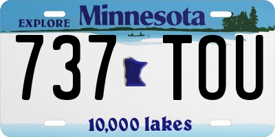 MN license plate 737TOU