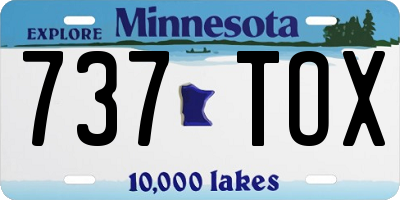 MN license plate 737TOX