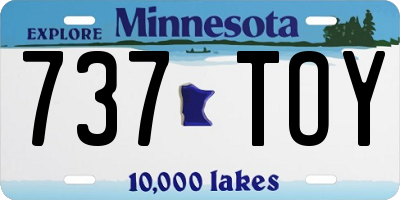MN license plate 737TOY
