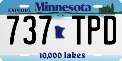 MN license plate 737TPD