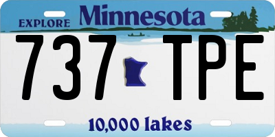 MN license plate 737TPE