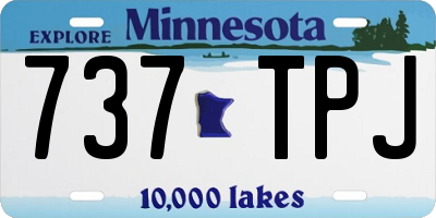 MN license plate 737TPJ