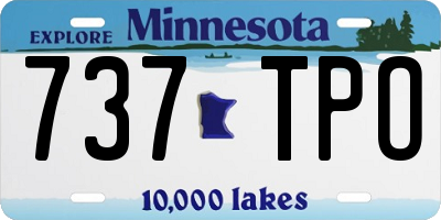 MN license plate 737TPO