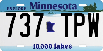 MN license plate 737TPW