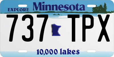 MN license plate 737TPX