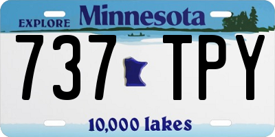 MN license plate 737TPY