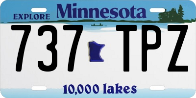 MN license plate 737TPZ