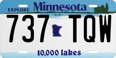 MN license plate 737TQW