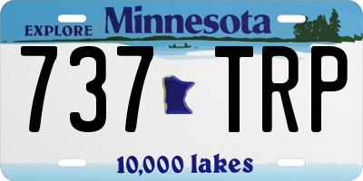 MN license plate 737TRP