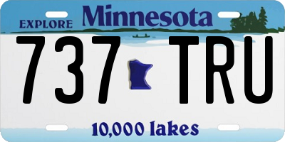 MN license plate 737TRU