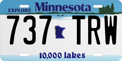 MN license plate 737TRW