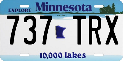 MN license plate 737TRX