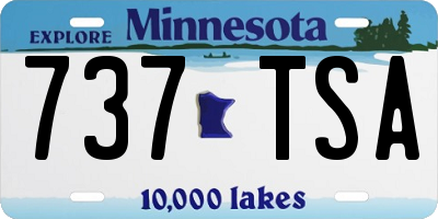 MN license plate 737TSA