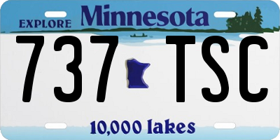 MN license plate 737TSC