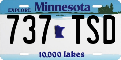 MN license plate 737TSD