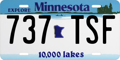 MN license plate 737TSF