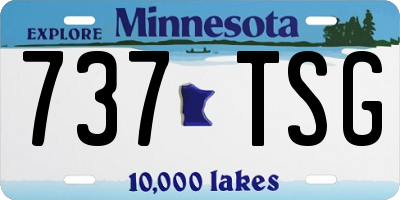 MN license plate 737TSG