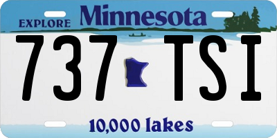 MN license plate 737TSI