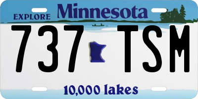 MN license plate 737TSM