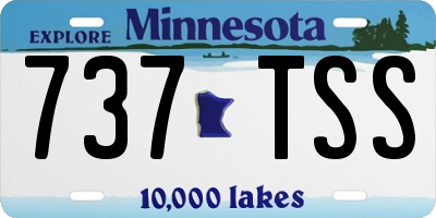 MN license plate 737TSS